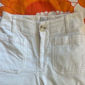 Colette, Anthropologie Cream Full length Corduroy Pants